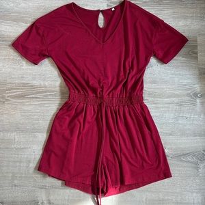 Dark red Romper
